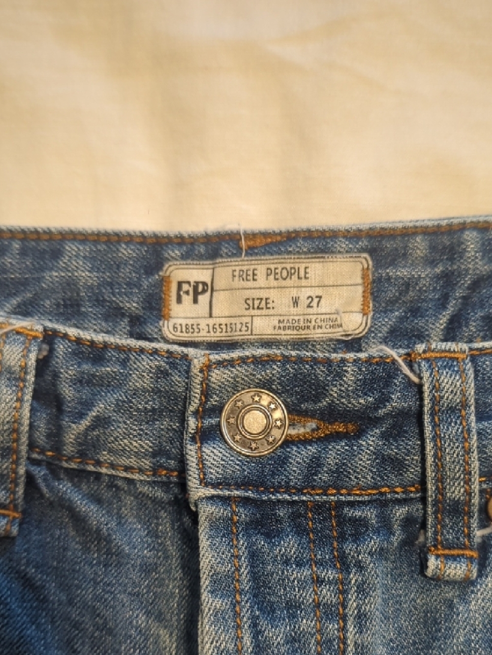 Free People Light Blue Mid-Rise Denim Shorts - Picture 3 of 6